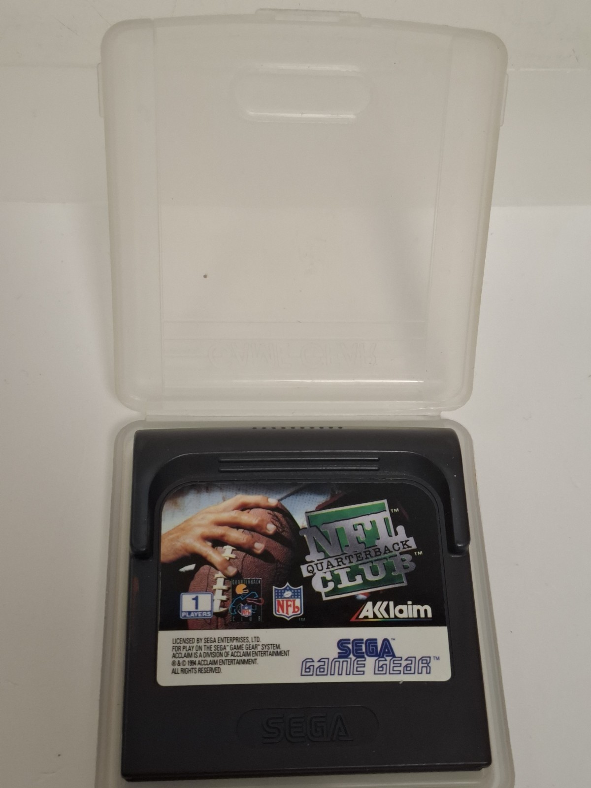 NFL QUARTERBACK CLUB SEGA GAME GEAR GAME & CLAM CASE UK PAL JUEGO RARO