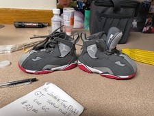 TODDLER AIR JORDAN TRUE FLIGHT GT VIVID PINK GREY WHITE. Size 6C
