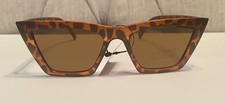 BNWT UNBRANDED Ladies Brown Tortoiseshell Catseye Quality Sunglasses UV400