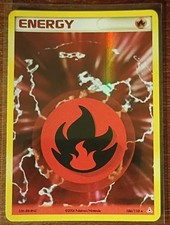 Fire Energy 106/110 Holo Rare Holon Phantoms Pokemon Card NM