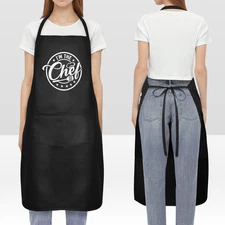 Long waterproof "I'm The Chef" apron, pockets, stain-resistant, multi-use