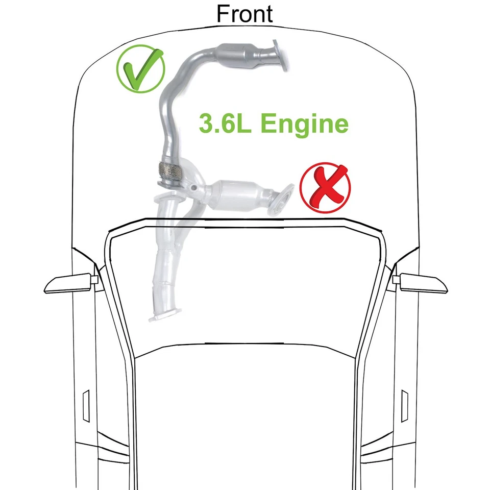 Catalytic Converter For 2008-2012 Chevy Malibu 07-09 Pontiac G6 Radiator Side - Image 2 of 4
