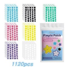 1120pcs 7-Color Star Pimple Patches Invisible Hydrocolloid Acne Dots