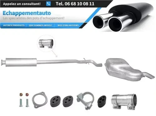 Pot d'échappement Volvo S60 I 2.4 silencieux central et arrière de rechange pour moteur essence