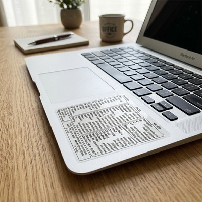 2Pcs Office Shortcut Cheat Sheet Sticker Removable Keyboard Guide for Computer