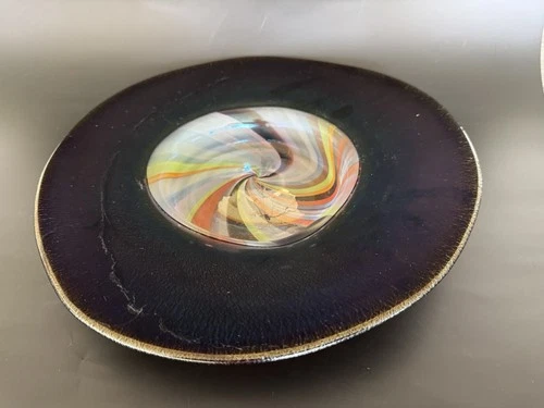 Vintage Murano-style hand blown glass bowl