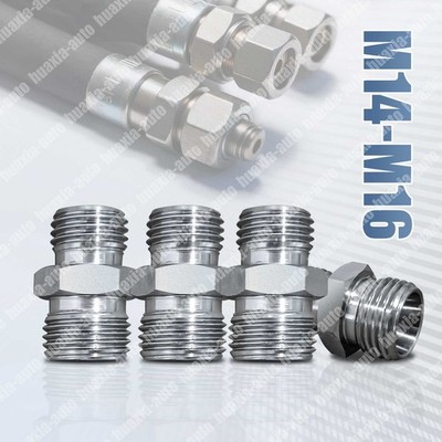 4PCS For Mini Excavator Hydraulic Attachment Fittings 115757 M14 - M16 Adapter