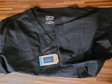 Cherokee Men and Women Scrubs Top with V-Neck 4725 XX-Large Black BIG and TALL