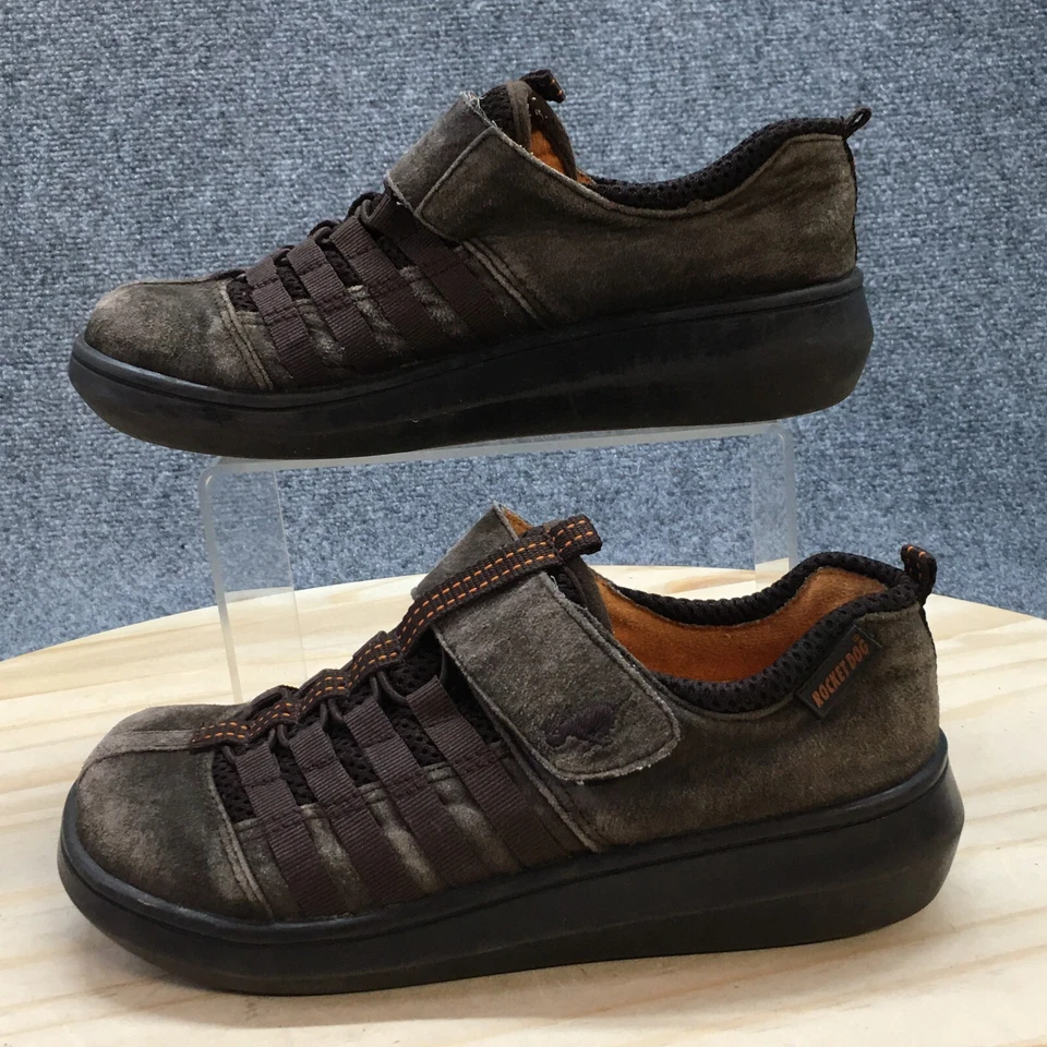 Rocket Dog Shoes Womens 6.5 Walking Sneakers Brown Suede Hook & Loop Round Toe - Image 2 of 4
