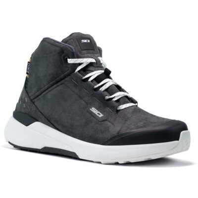 SIDI Nucleus Suede WP schwarz weiß Motorradschuhe CE wasserdicht Fortex D3O 44