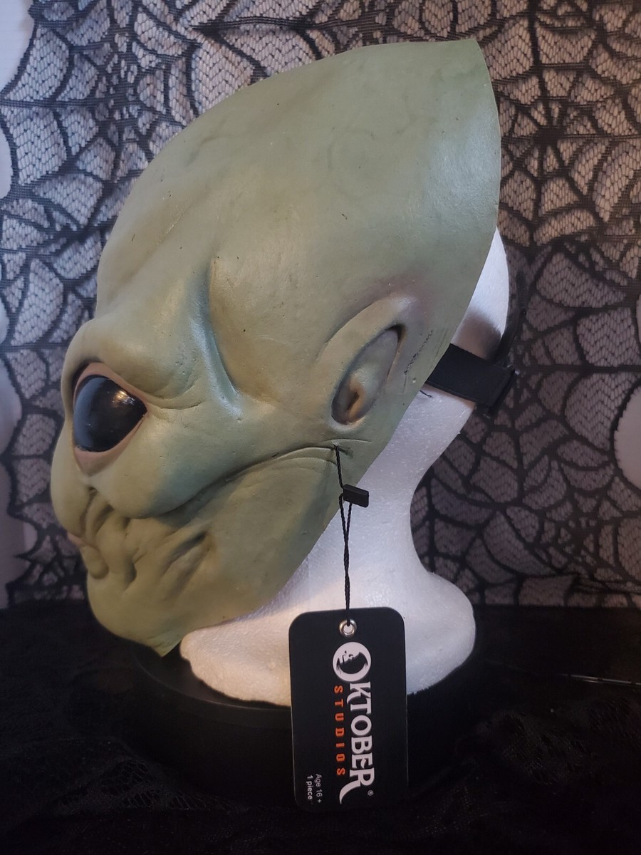 Green Visitor Alien Latex Halloween Mask By Oktober Studios