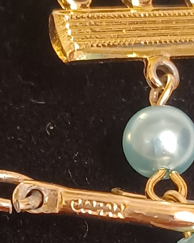 Collana Chocker Vintage Giappone 3 Fili Graduati Blu Finte Perle Vetro Perle - Foto 10 di 12