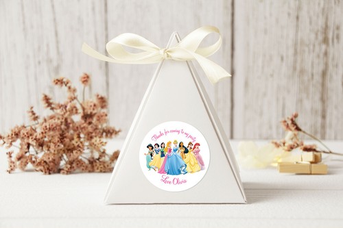 Personalised Disney Princess Birthday Party Stickers Thank You Labels Seals 215 - Picture 2 of 4