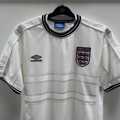 Maillot Domicile Angleterre 1999 Umbro Taille XL - Maillot De Foot Blanc Original Adulte, Occasion