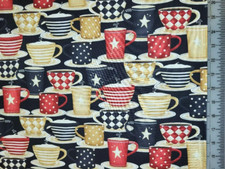 Coffee Always - coffee, kitchen, quilting, dining room - sold by half yard