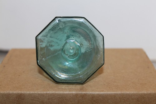 Hellgrüne Tönung 8-seitige Regenschirm Tinte offene Pontil Flasche # 2 - Bild 4 von 5