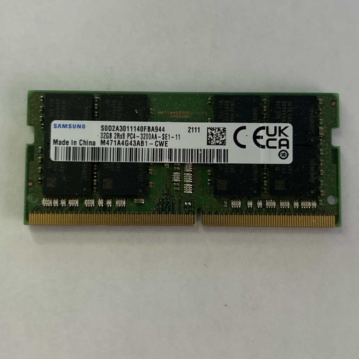 Samsung 32GB DDR4 SODIMM 3200 MHz PC4-25600 Laptop Memory RAM