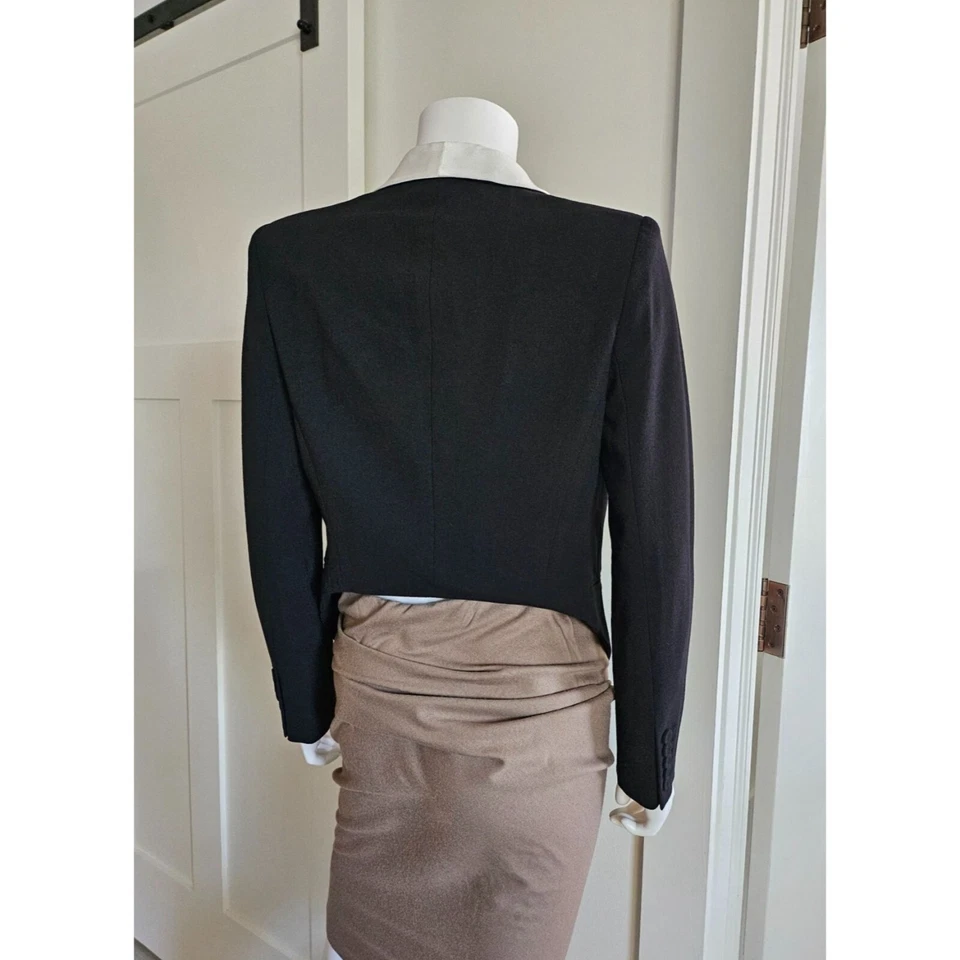 Blazer Chaqueta de Cena Haute Hippie Dos Tonos Esmoquin Crepé/Satén Talla 2 Foto 2 de 4