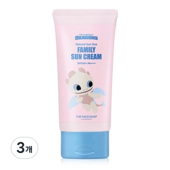 THE FACE SHOP Dragon Taming Edition Natural Sun Eco Family Crema Solar FPS50+ PA++ Foto 2 de 4