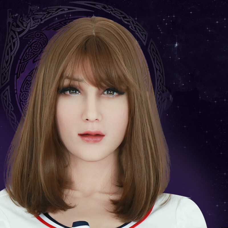 Realistic Silicone Female Mask Headgear With Makeup Crossdresser Transgender image 10
