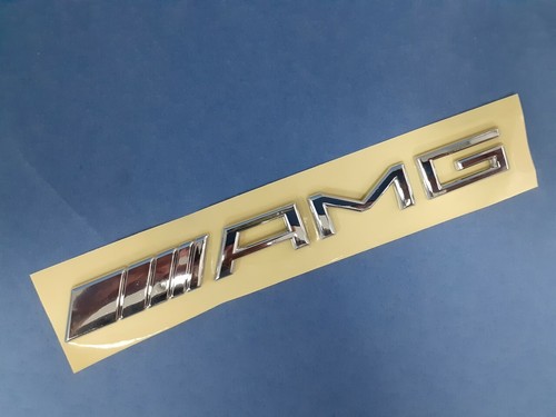 ONE SET OF CHROME * AMG * TRUNK 7.5" LETTERS BADGE EMBLEMS FOR ALL MERCEDES - Picture 2 of 3