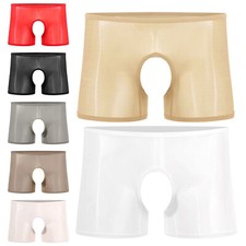 Men Underpants Skinny Boxer Shorts See Through Underwear Soft Panty Swimsuit