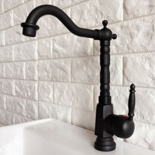 Oil Rubbed Bronze Deck Mount Bathroom Basin Faucet Kitchen Vanity Sink Mixer Tap