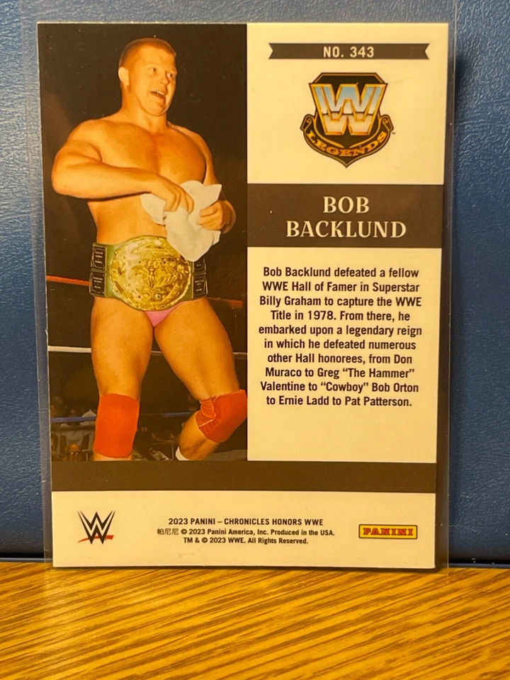 2023 Panini Chronicles WWE Honors #343 Bob Backlund Wrestling Card - Image 2 of 2