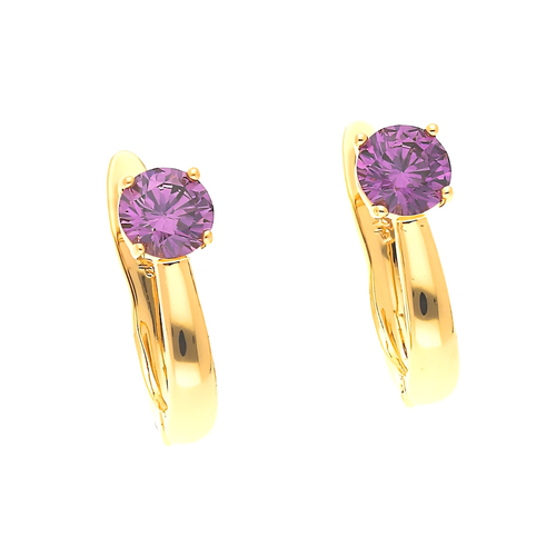 Délicat 7mm Rond Simulé Opale Dormeuses Earrings IN Plaqué Or 925