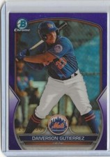 2023 Bowman Chrome Daiverson Gutierrez  /250 purple refractor Mets BDC-127