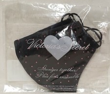 Victoria s Secret Black w/Pink Studs Fitted Face Mask Adjustable Reusable New