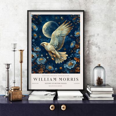 William Morris Print, Morris Exhibition Poster, Blue Collection Eagle (27e)