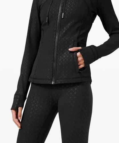 NWT Lululemon Membership Hooded Define Jacket *Nulu Nova Grid Emboss Black SZ: 6 - Picture 11 of 12