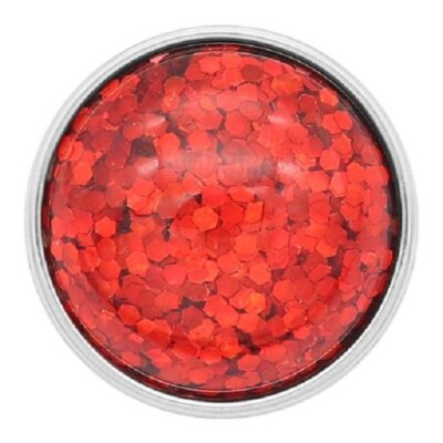 RED GLITTER Snap Chunk 18-20mm Interchangeable Jewelry Fits Ginger Snaps