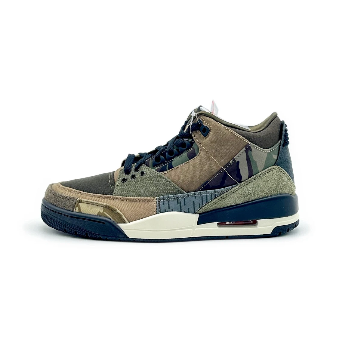 DO1830-200 Nike Air Jordan 3 Retro Patchwork Dark Hazel Camo Khaki