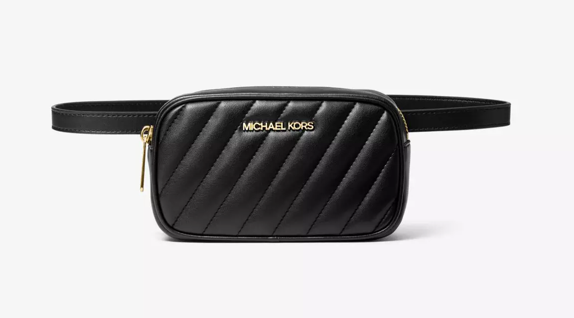 Michael Kors Rose quilted beltbag black 