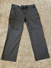 BC Clothing Men  s Convertible Cargo Hiking Shorts Pants Gray 2XL X 32 NWT