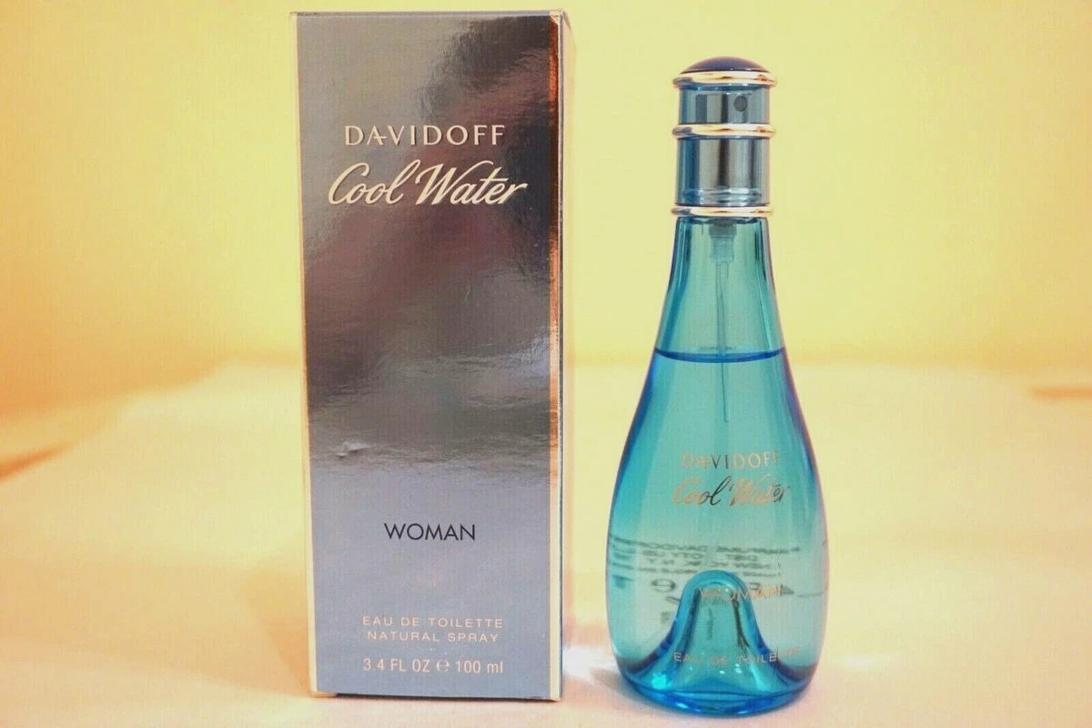 Davidoff Cool Water Woman Eau de Toilette Spray 100 ml 3.4 oz Vintage