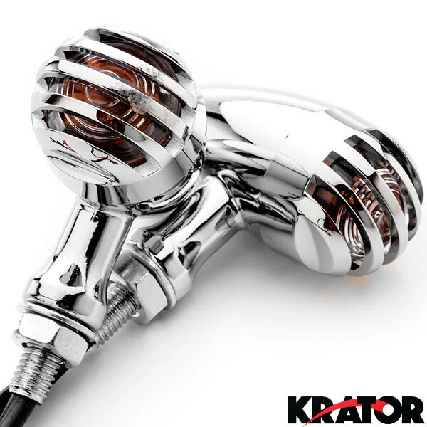 Parrilla cromada de 2 piezas de señales de giro para motocicleta Yamaha Raider S XV 1900 XV1900 Foto 2 de 4