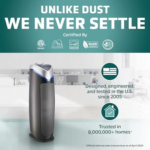 Air Purifier with HEPA 13 Filter, Removes 99.97% of AC4825 black 1 pack