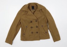 Laura Scott Womens Brown Jacket Size 14 Button