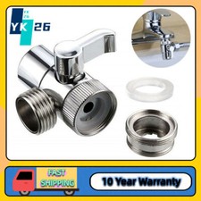 Bath Diverter Valve 3 Way Faucet Splitter 1/2" Threads Adapter for Bathroom Sink