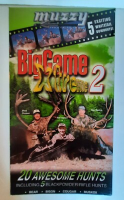 Hunting VHS Big Game Extreme 2 Blackpowder Rifle Bear Bison Cougar Muskox Muzzy