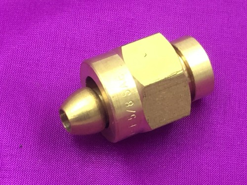 BBQ CONNECTOR NOZZLE - 5 / 8 " NUT AND FULHAM NOZZLE FOR USE WITH 8mm I D HOSE - Picture 3 of 8
