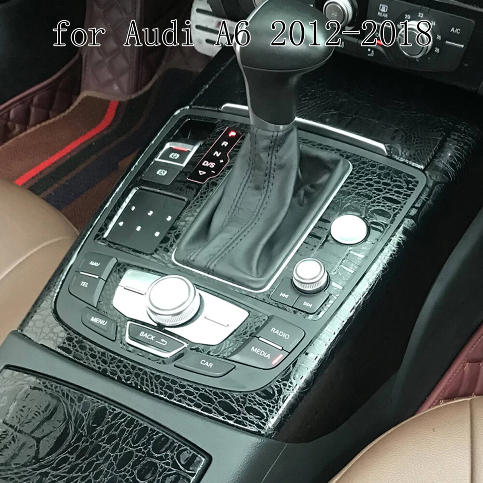 For Audi A6 2012-2018 5D Carbon Fiber Pattern Interior DIY Trim Decals Foto 2 de 4