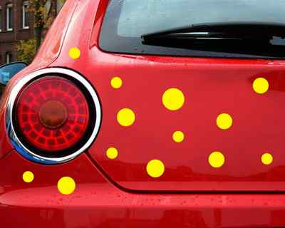 Aufkleber Kreise Creativ-Set 23 Teile Autoaufkleber Punkte 25 Farben 5 Größen