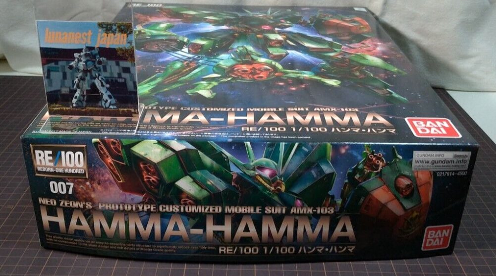 RE/100 AMX-103 HAMMA-HAMMA 1/100 scale Gundam PlasticModels MG