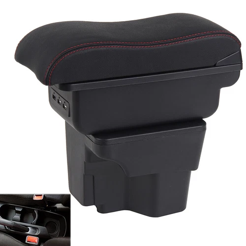 Armrest Box For KIA K2 Rio 3 2011-2016 Center Consoles Lid Arm Rest With 3 USB - 第 1 张/共 8 张