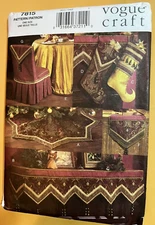 Vogue 7815 Luxe Christmas Tree Skirt Mantle Cover Tablecloth/ Runner Chair Cover