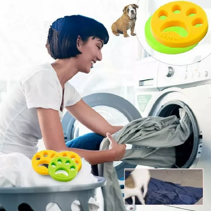 2/4/6 Reusable Silicone Pet Fur Lint Hair Catcher Remover For Washer or  Dryer!